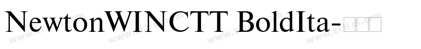 NewtonWINCTT BoldIta字体转换